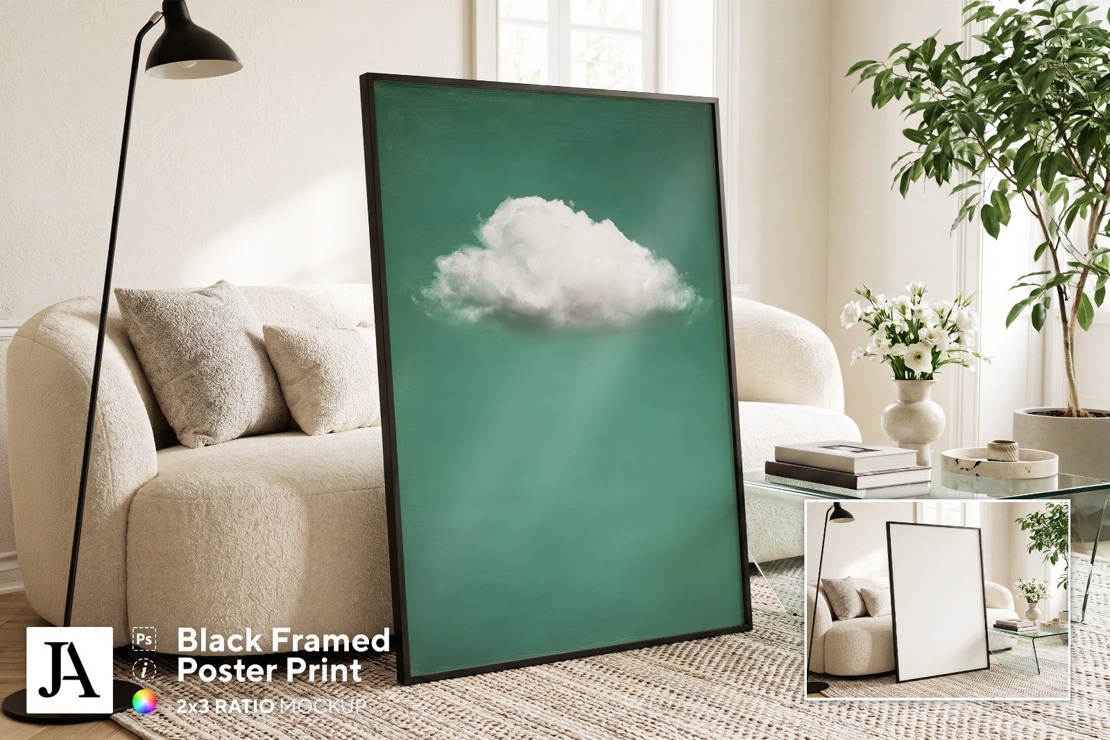 Black Framed Poster | 2x3 Ratio PSD — image 1