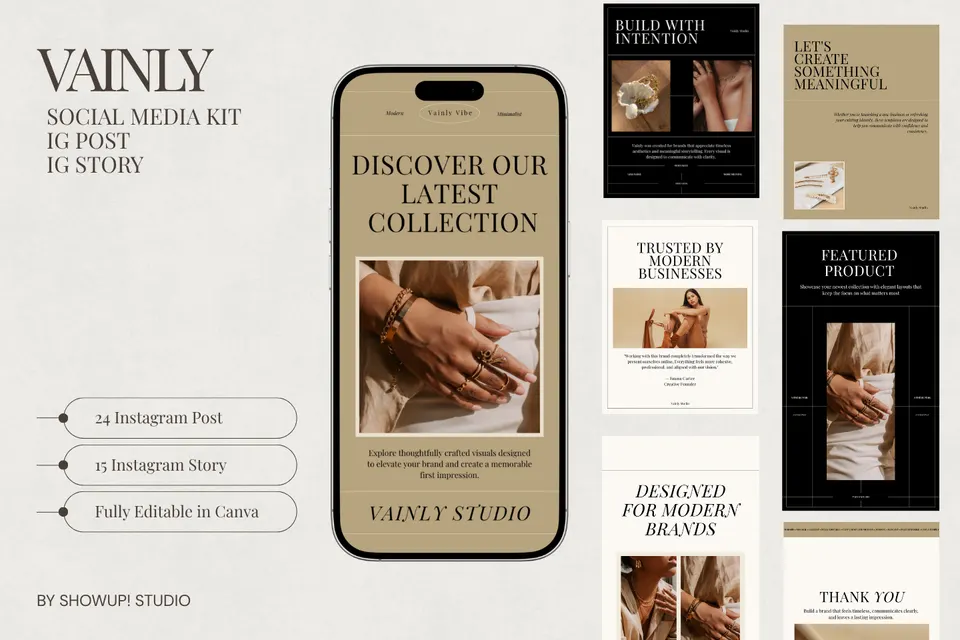 VAINLY – Instagram Canva Templates