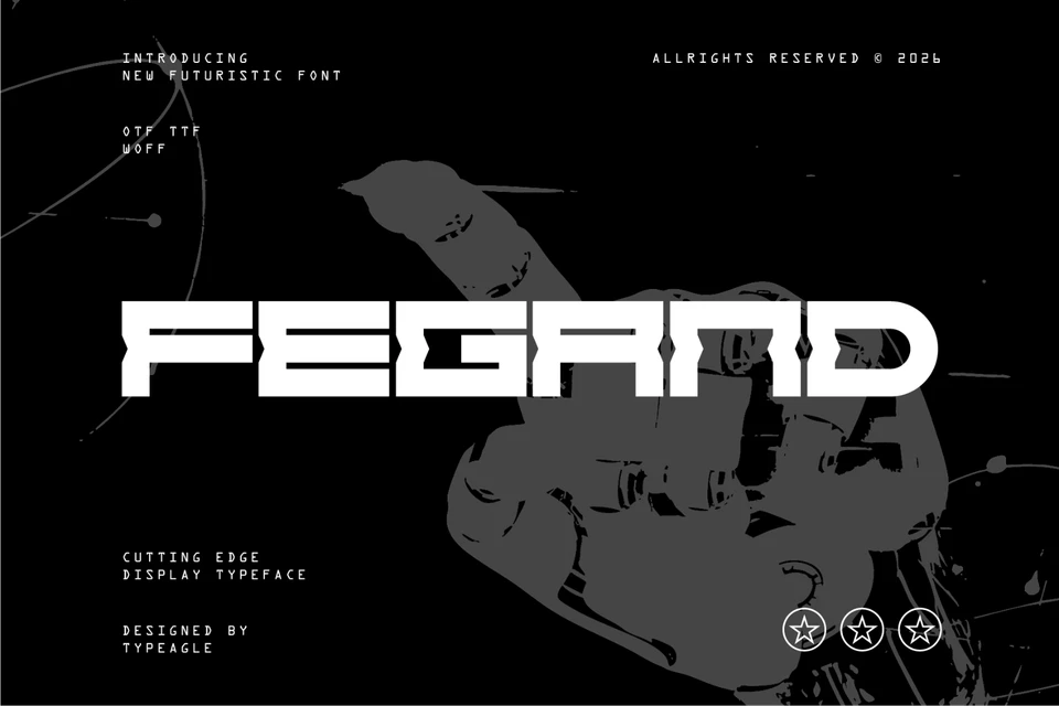 Fegand - Futuristic Display Font
