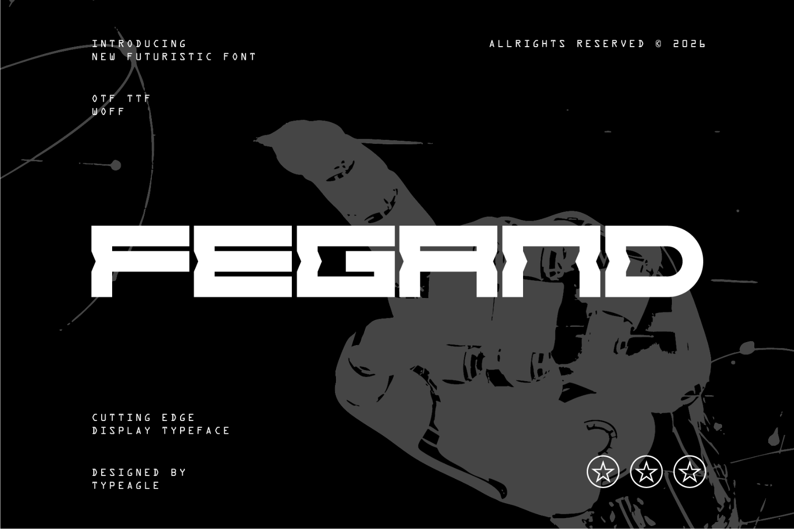 Fegand - Futuristic Display Font — image 1