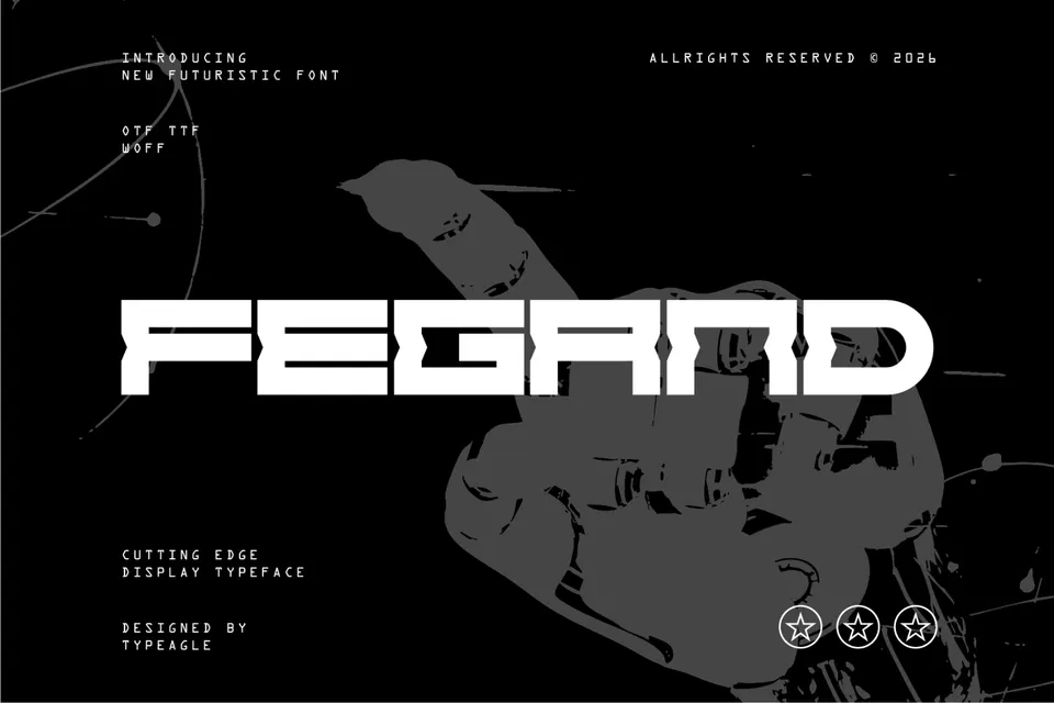 Fegand - Futuristic Display Font