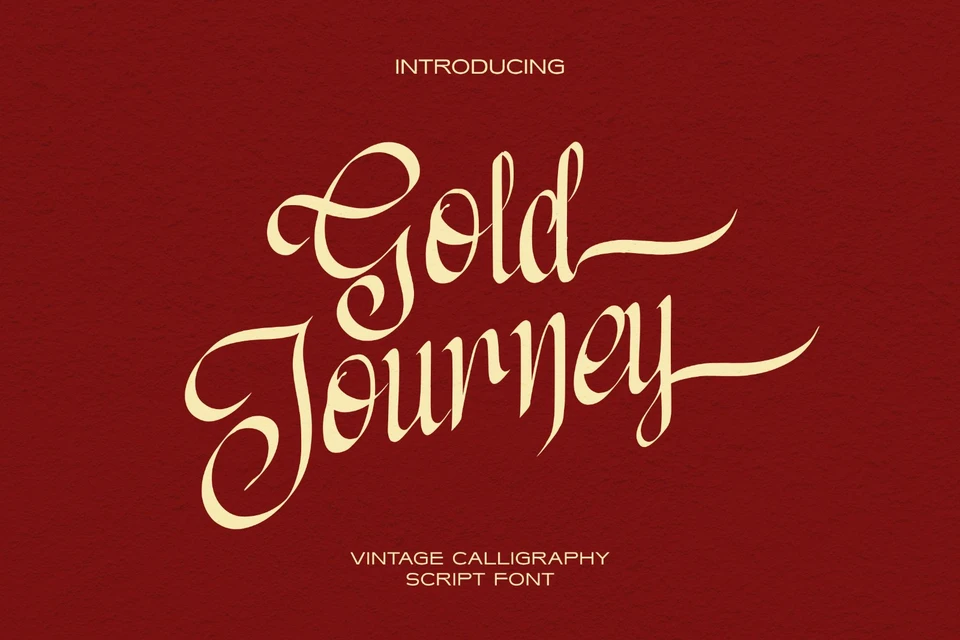 Gold Journey - Vintage Calligraphy Script Font