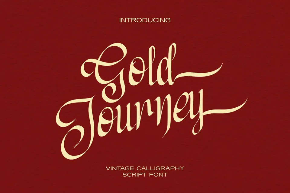 Gold Journey - Vintage Calligraphy Script Font