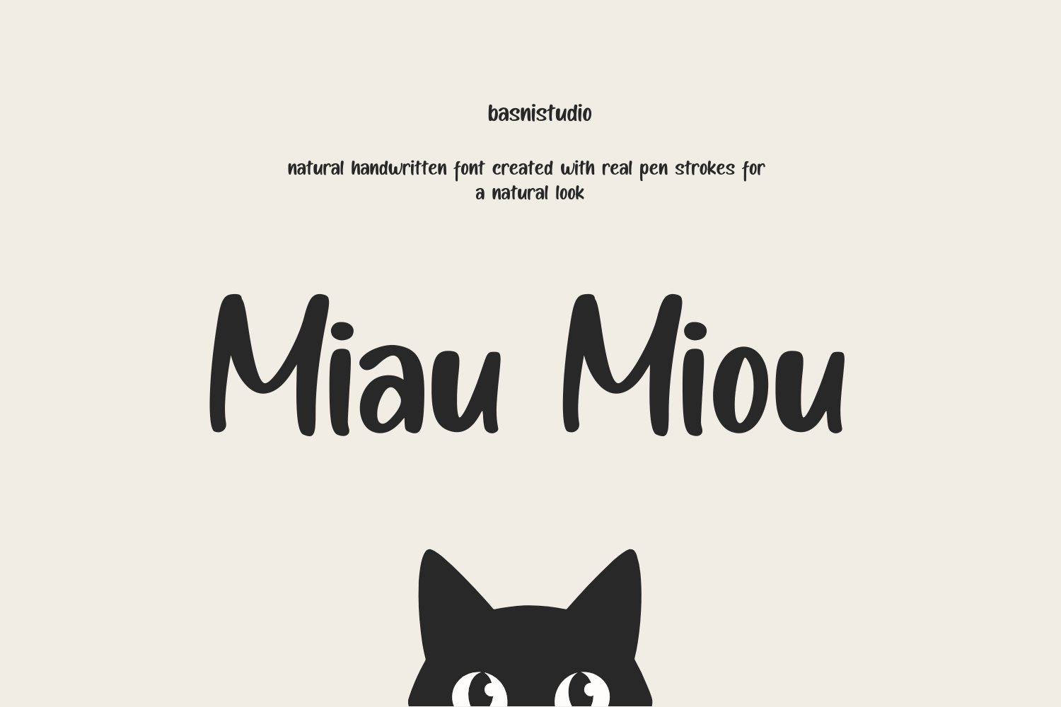 Miau Miou handwriting Font