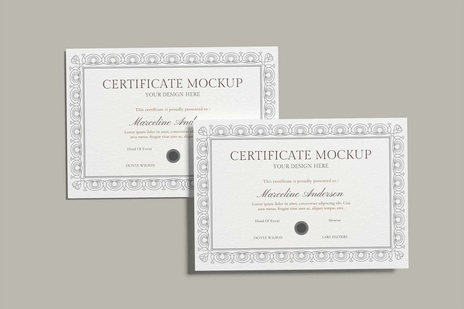 A4 Certificate Mockup — image 2