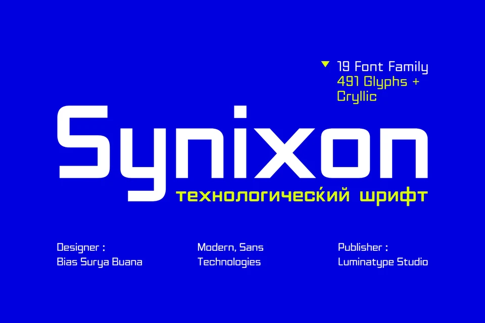 Synixon - Technology Font