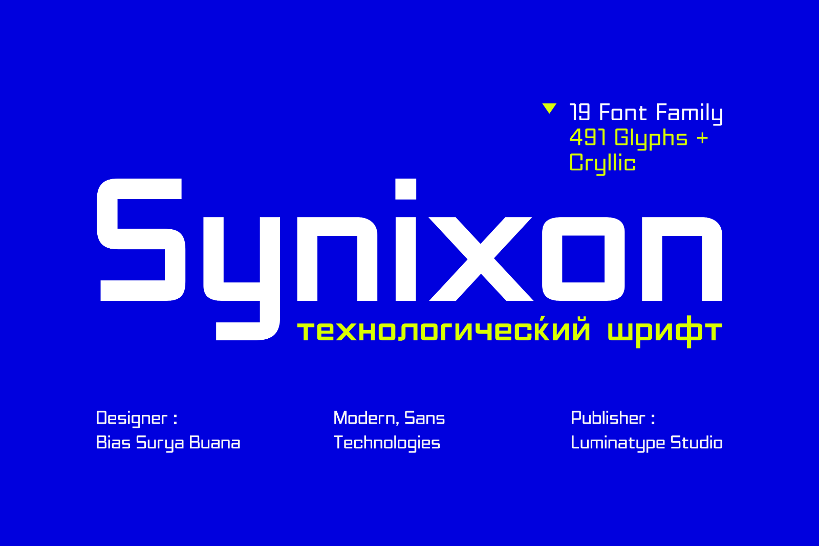 Synixon - Technology Font
