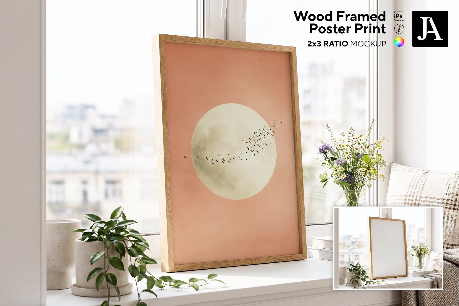 Wood Framed Poster | 2x3 Ratio PSD