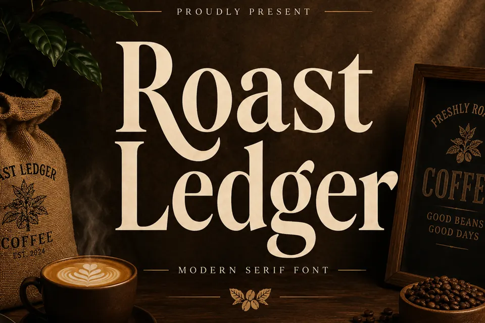 Roast Ledger – Modern Bold Serif Font