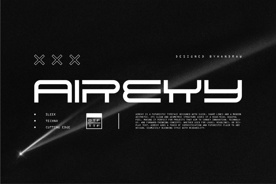 Airexy - Futuristic Display Font
