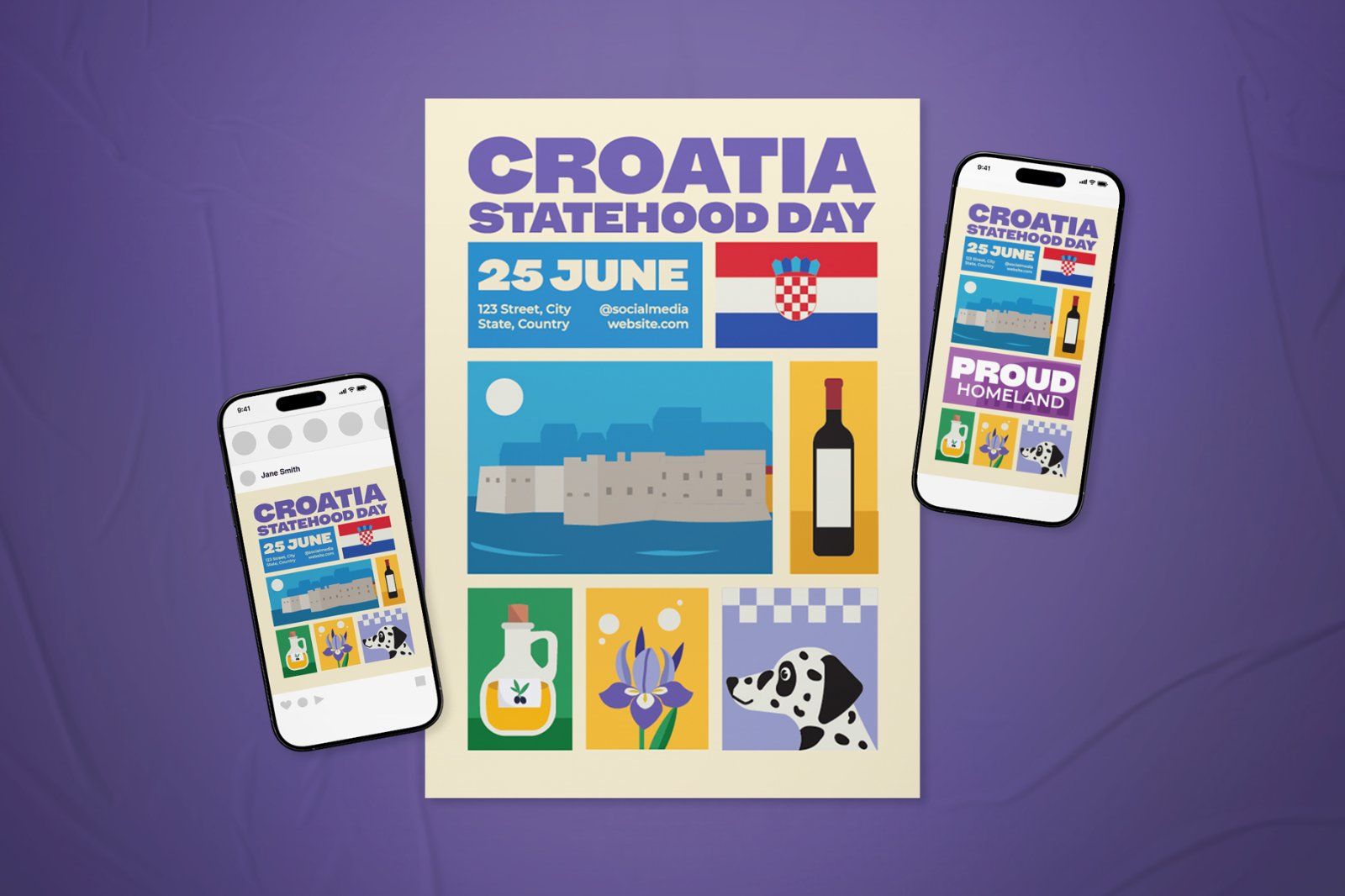 Croatia Statehood Day Event Flyer Set — image 2
