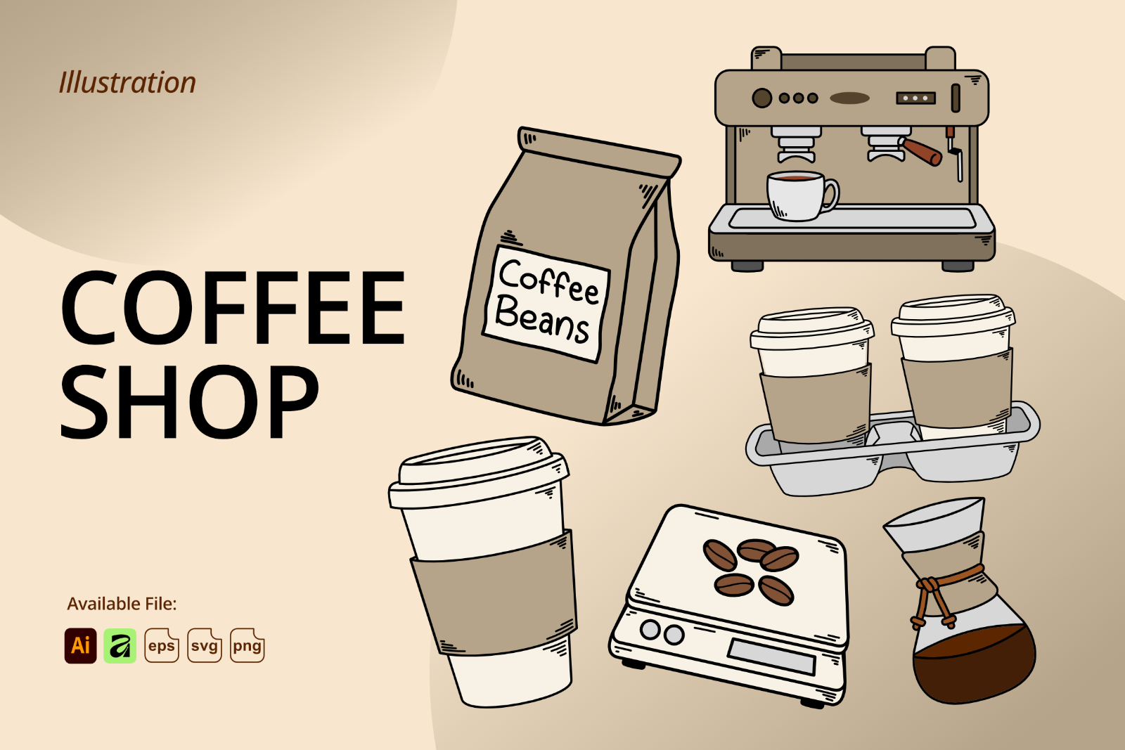 Coffee Shop Vector Illustration — image 1