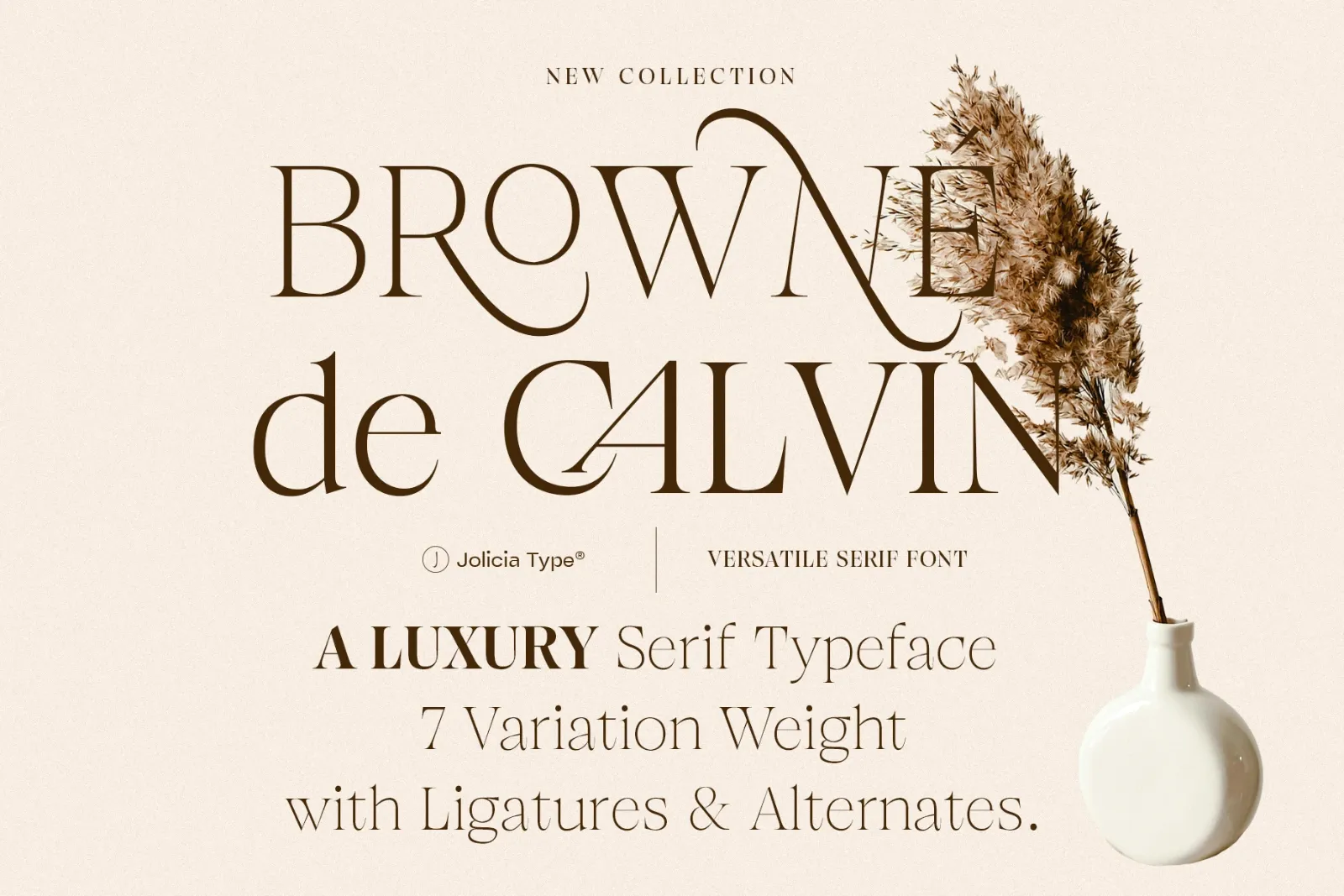 Browne de Calvin | Luxury Serif Typeface — image 1