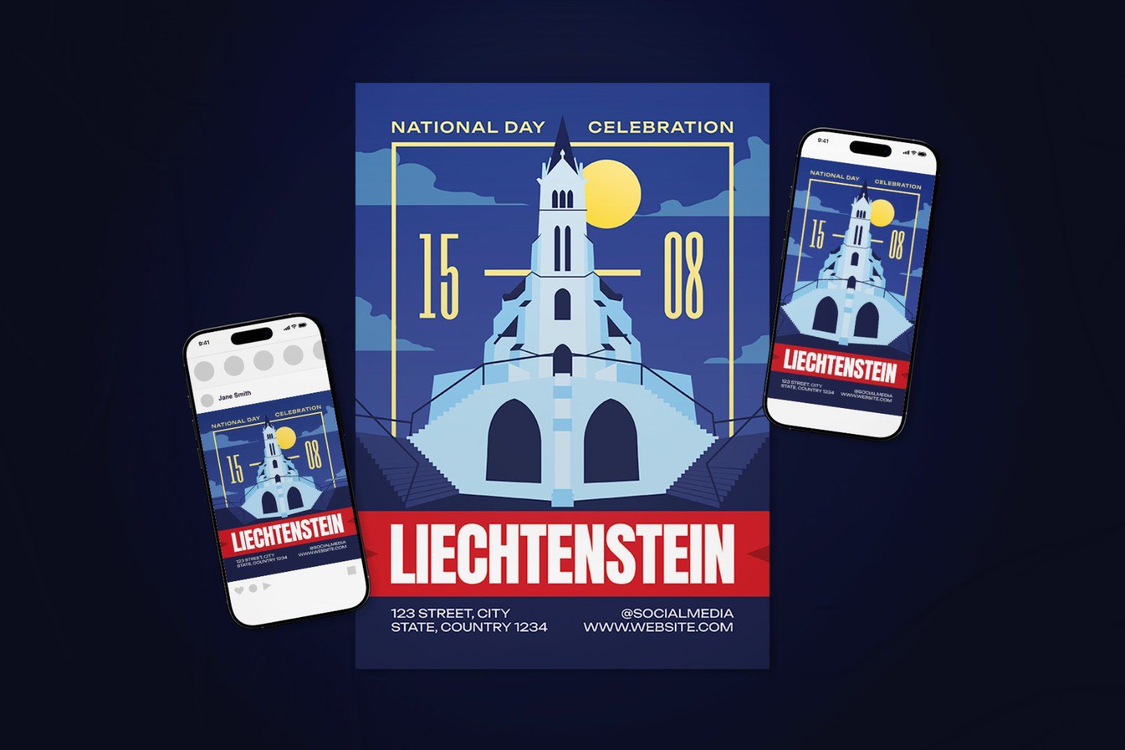 Liechtenstein National Day Celebration Flyer Set — image 2