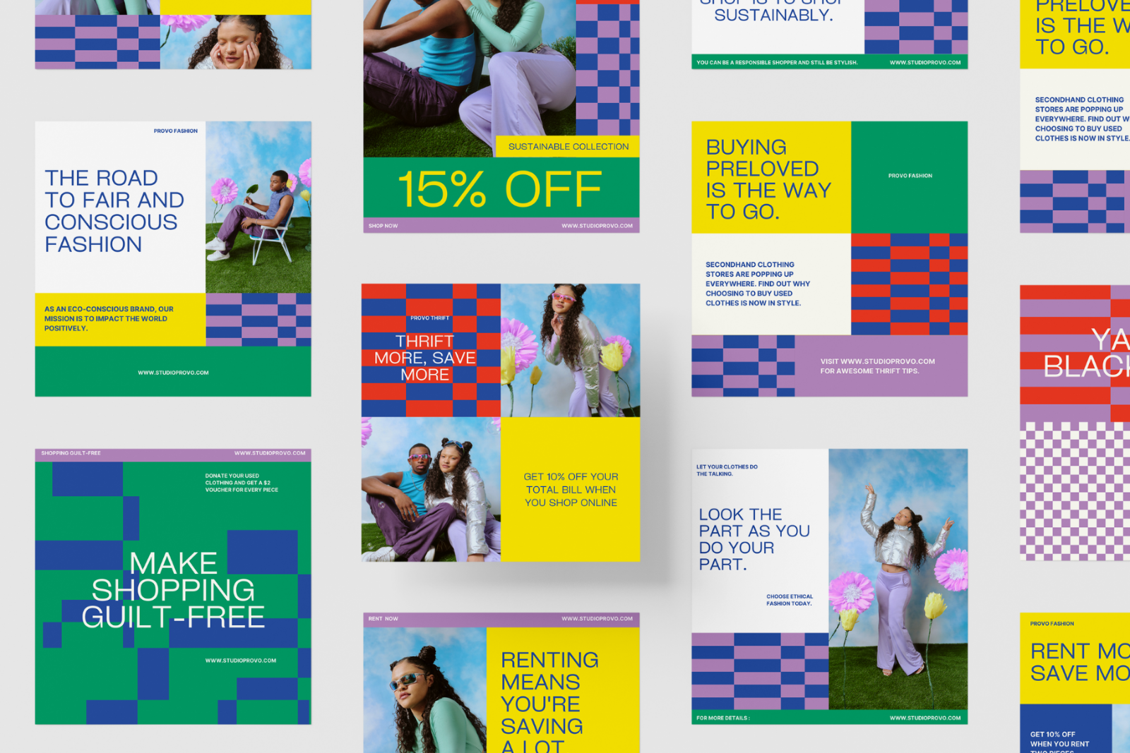 Sustainable Fashion Canva Instagram Template