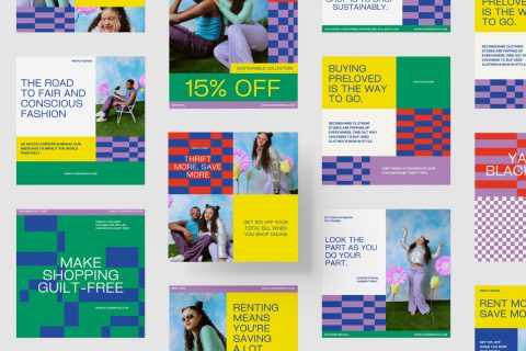 Sustainable Fashion Canva Instagram Template