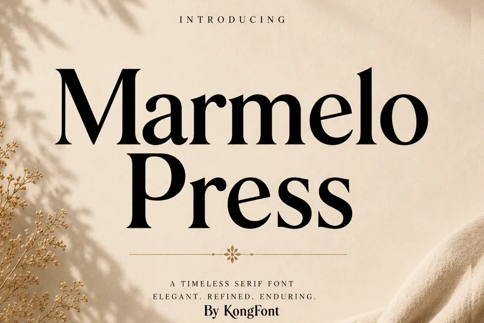 Marmelo Press – Modern Luxury Serif Font