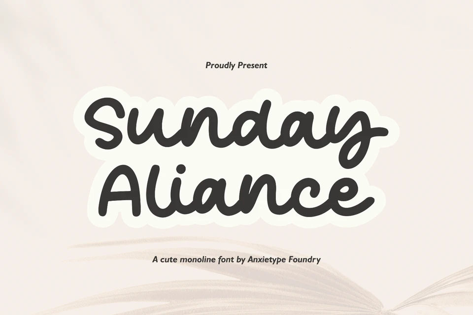 Sunday Aliance - Cute Monoline Font
