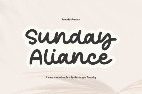 Sunday Aliance - Cute Monoline Font