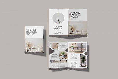 A5 Bifold Brochure Mockup
