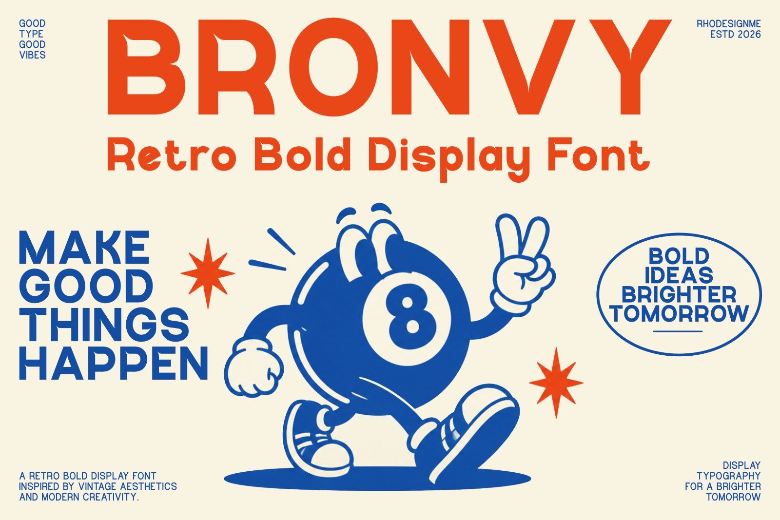Bronvy | Retro Bold Display Font — image 1