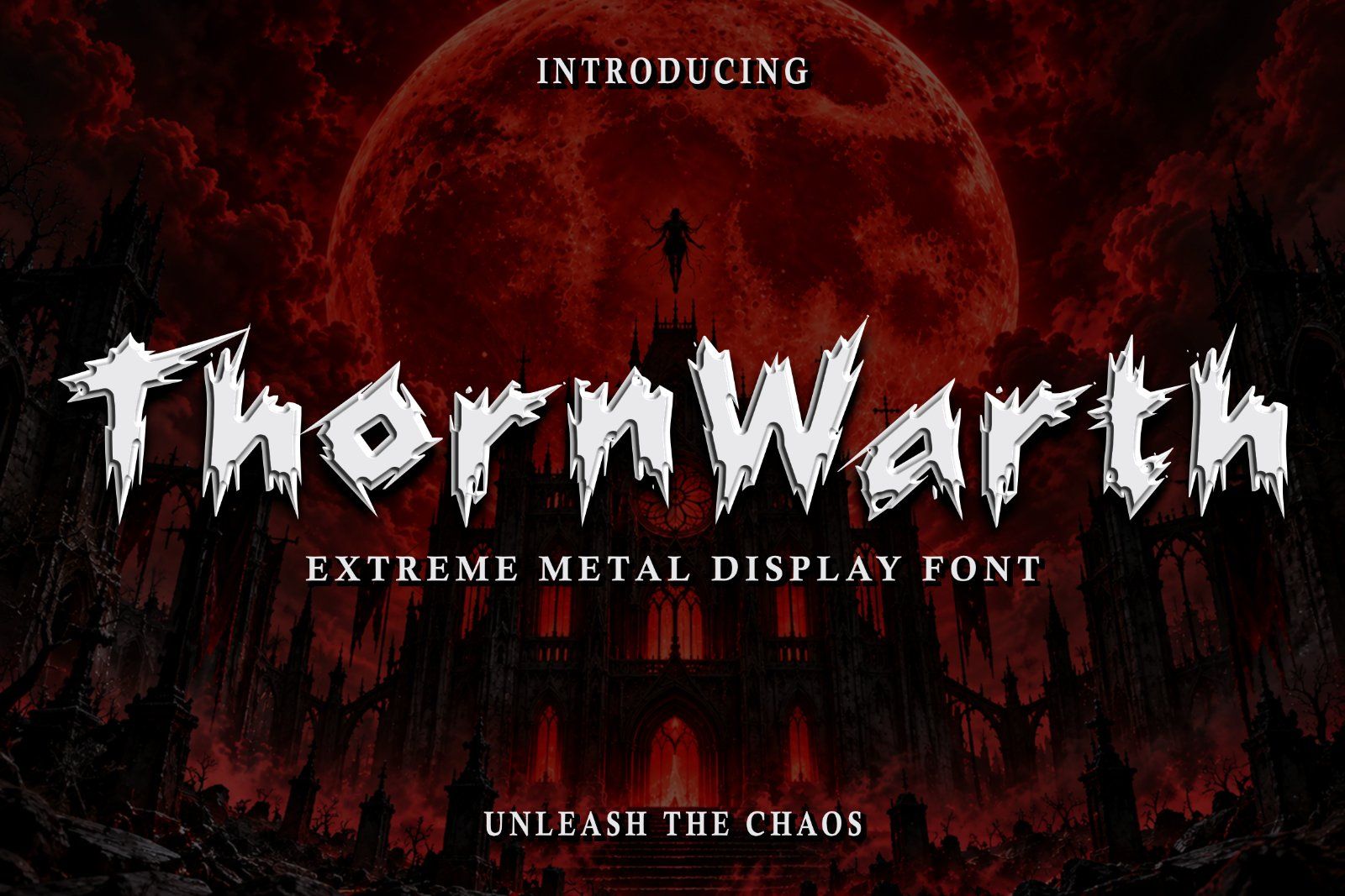THORN WARTH – Extreme Metal Display Font | Brutal Death Metal & Dark Fantasy Typeface — image 1