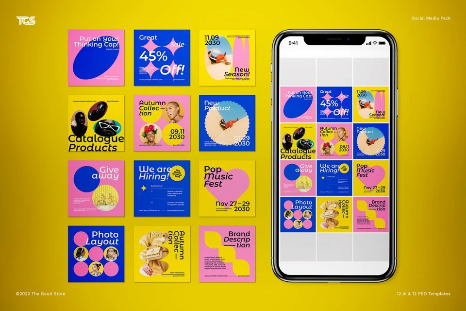 Geometric Basic Shapes Social Media