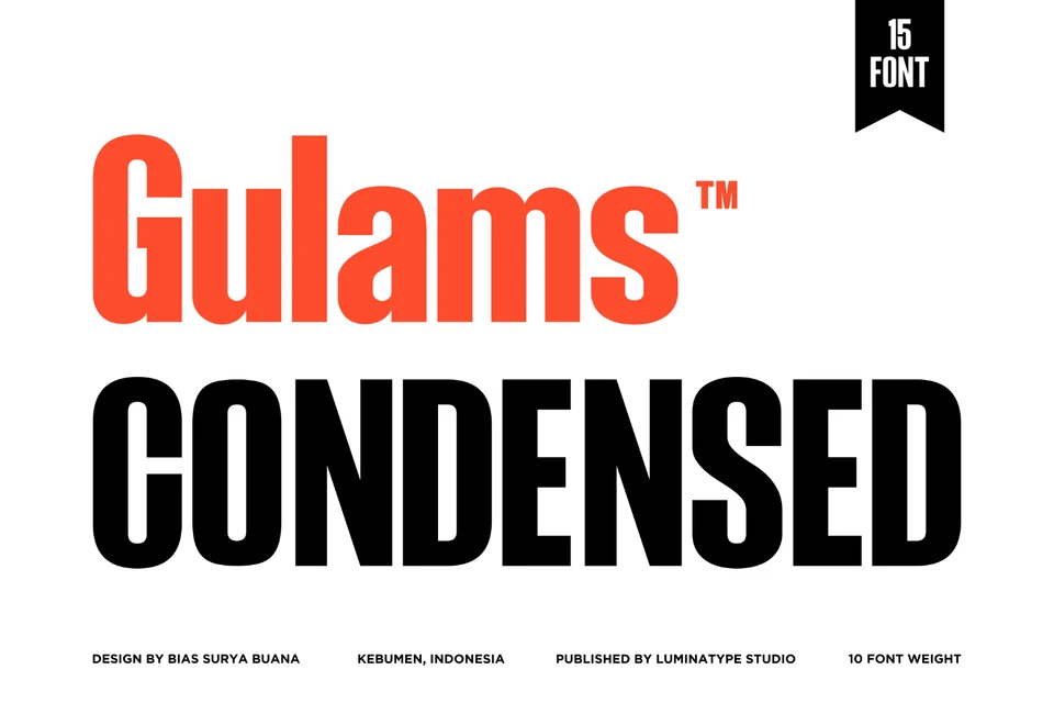Gulam Condensed - Family Condensed Font
