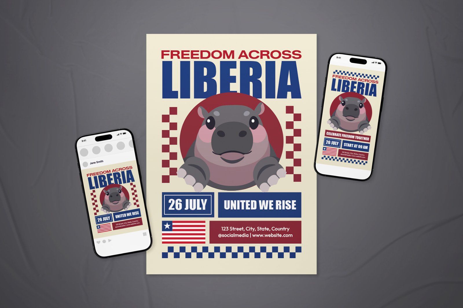 Liberia Independence Day Event Flyer Set — image 2