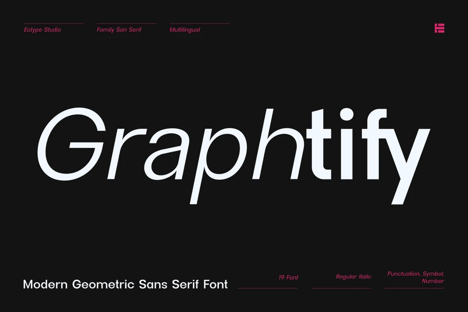 Graphtify - Modern Geometric Sans Serif Font