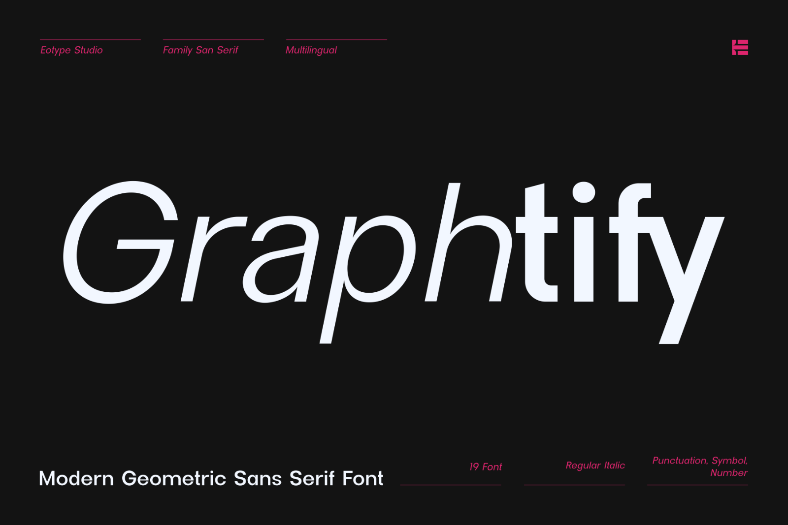 Graphtify - Modern Geometric Sans Serif Font — image 1