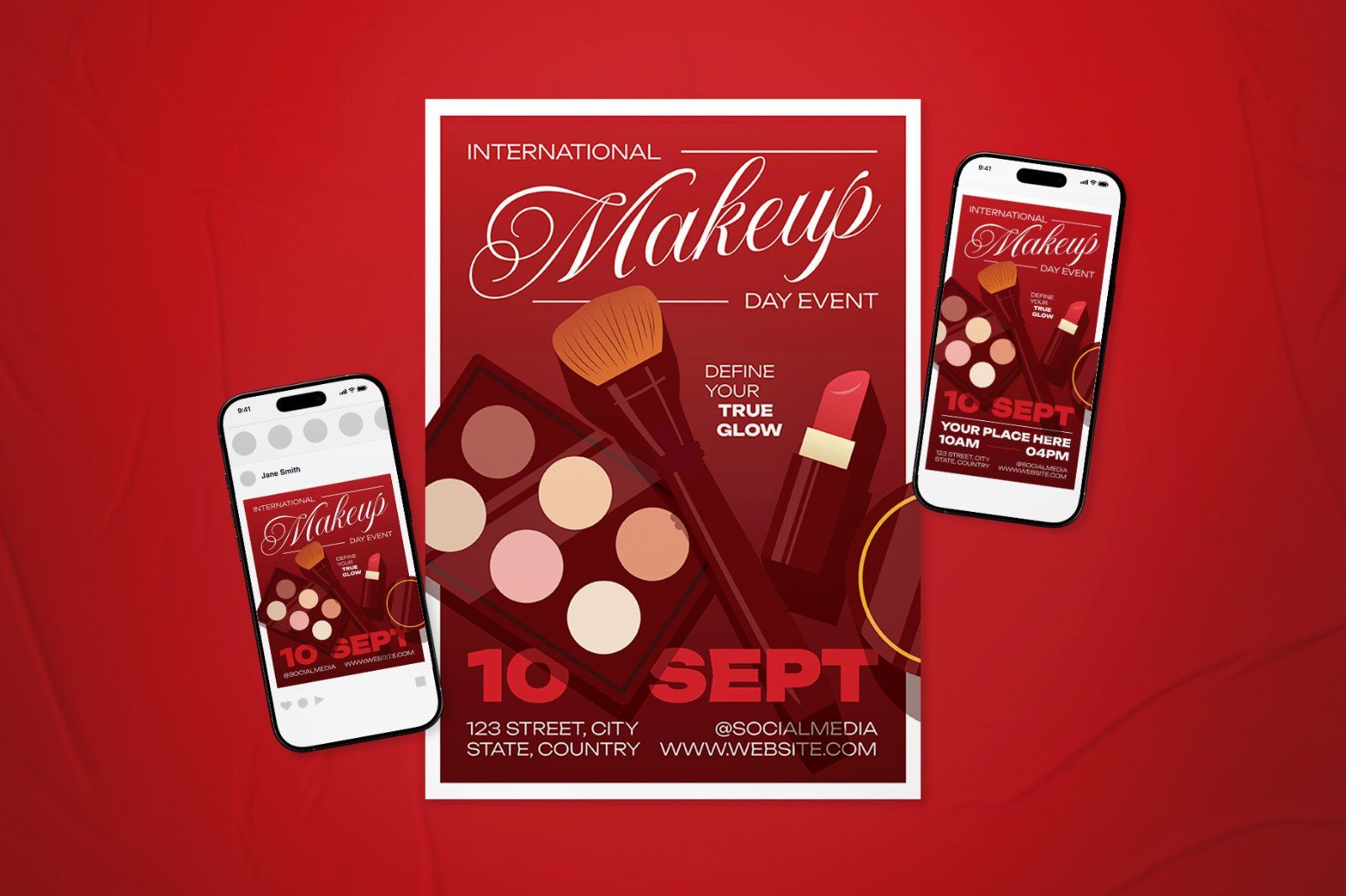 International Makeup Day Event Flyer Set — image 2