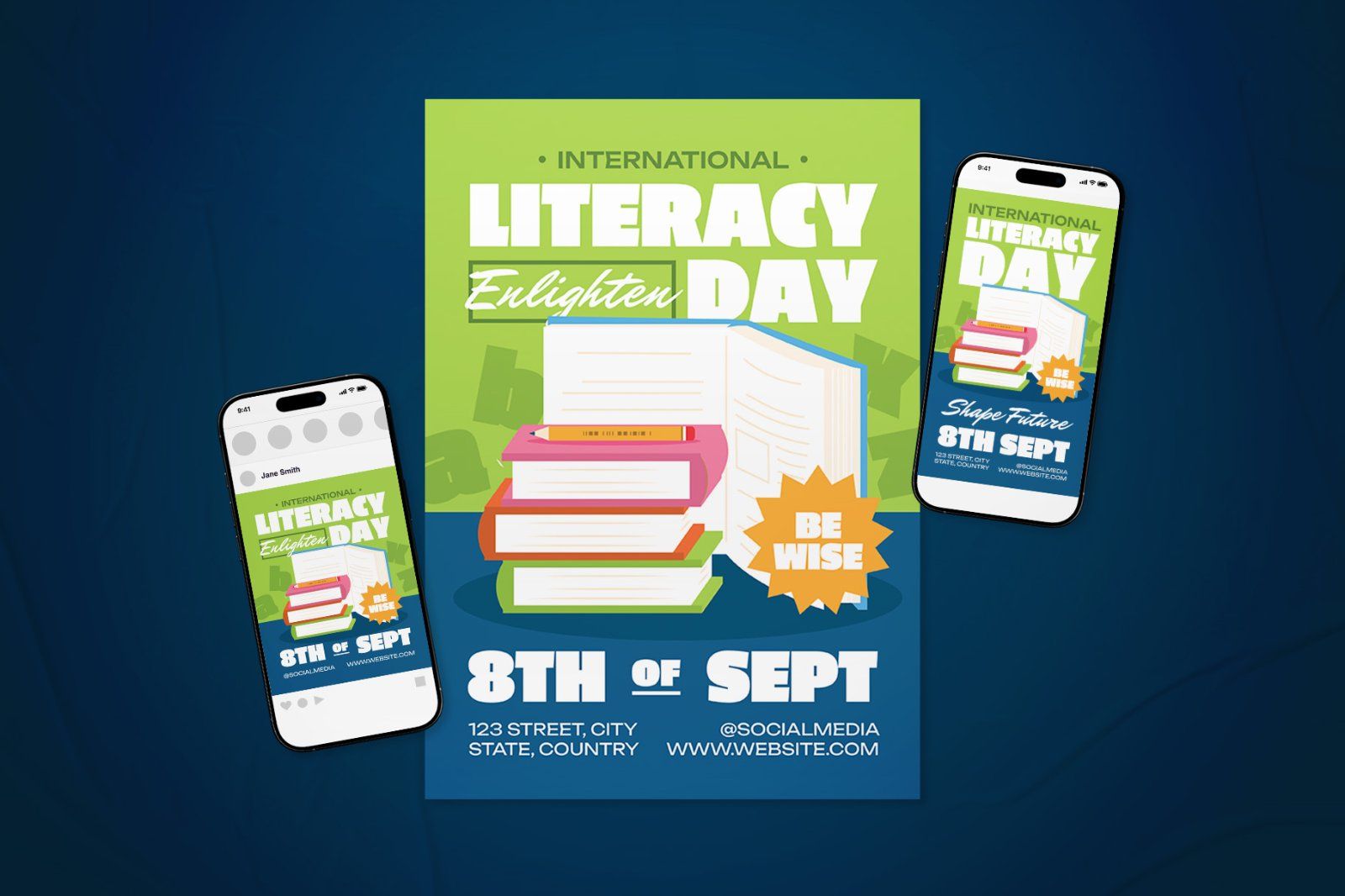 International Literacy Day Event Flyer Set — image 2
