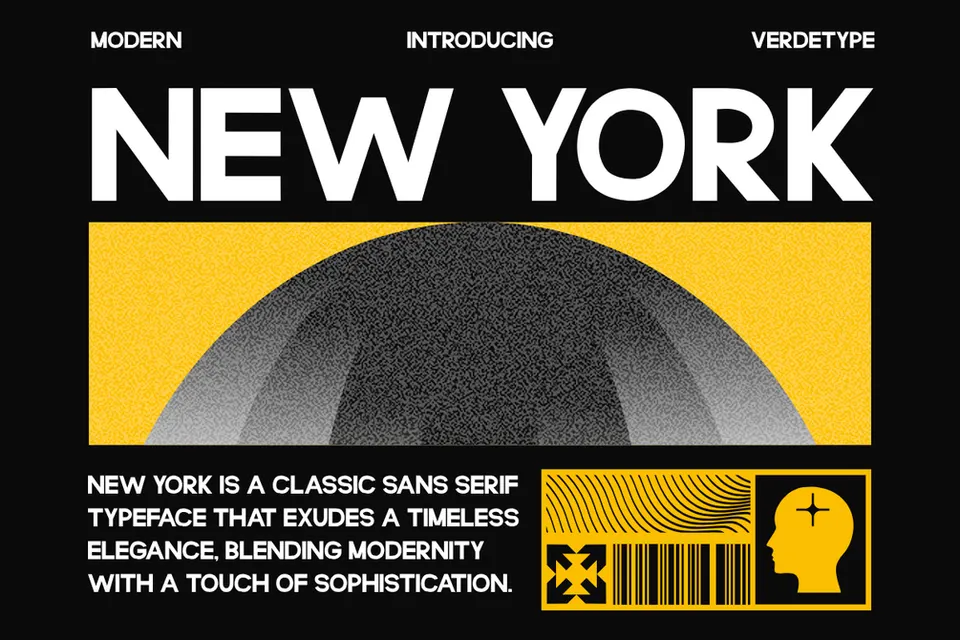 New York - Sans Serif Font For Poster, Coffeshop