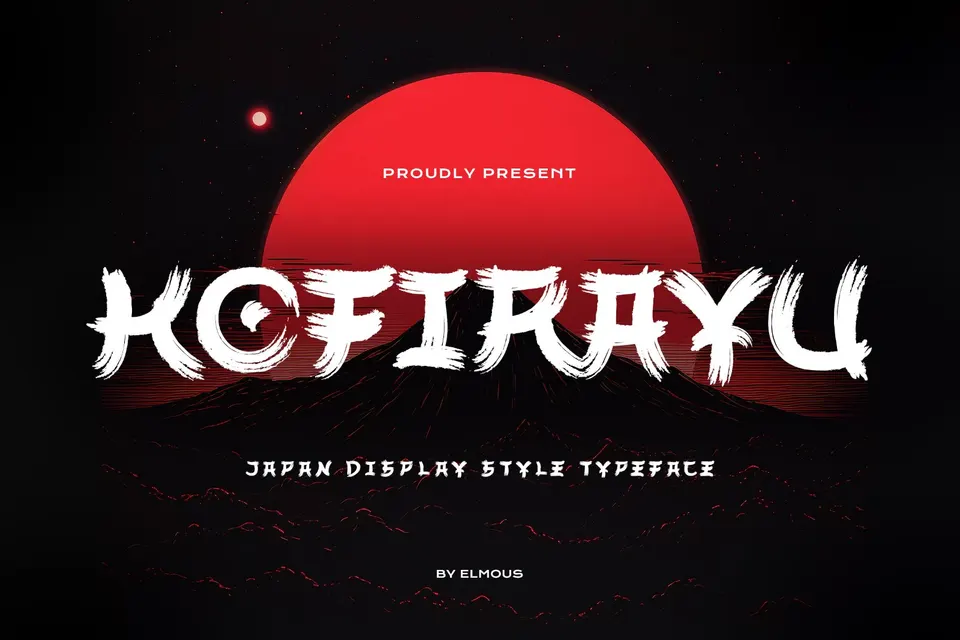 Kofirayu - Japanese Brush Stroke Font