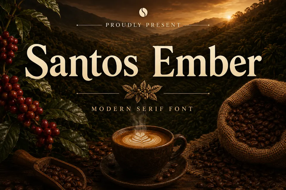 Santos Ember – Modern Bold Serif Font