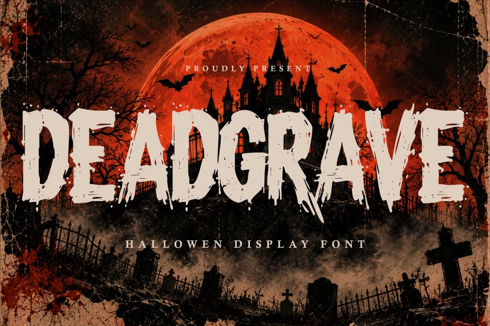 Horror Font DEADGRAVE | Distressed Halloween Typeface