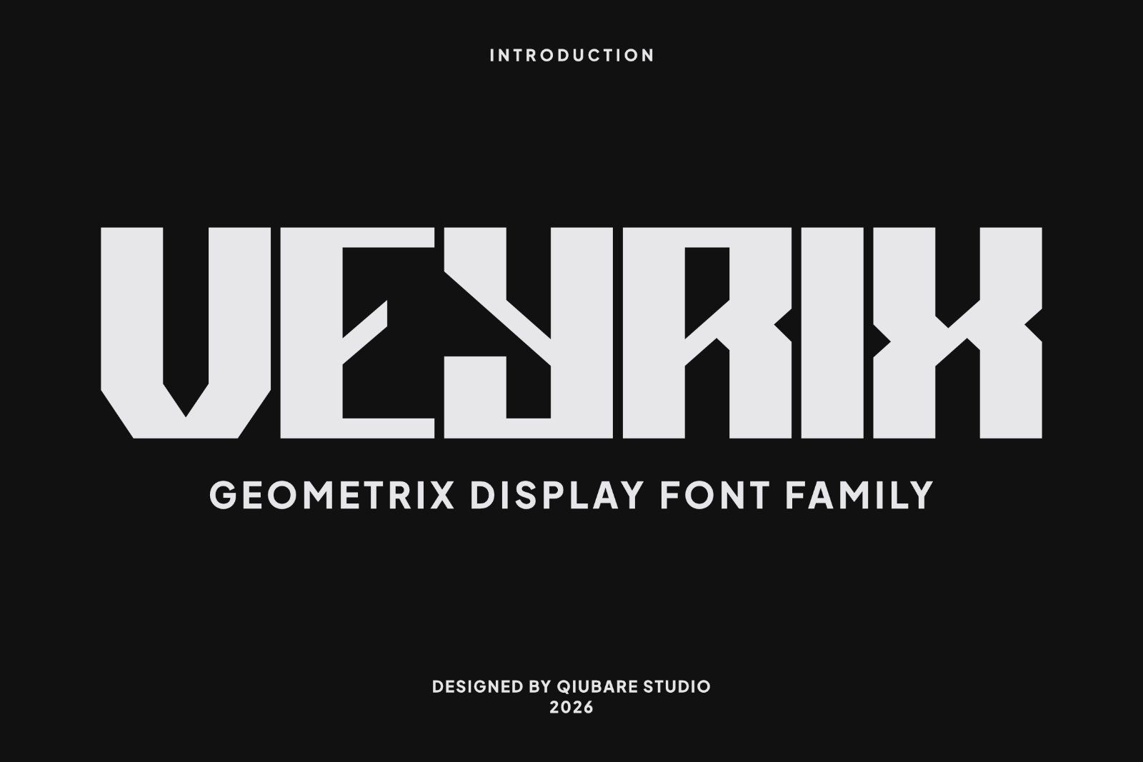 Futuristic Font Veyrix | Geometric Display Typeface — image 1