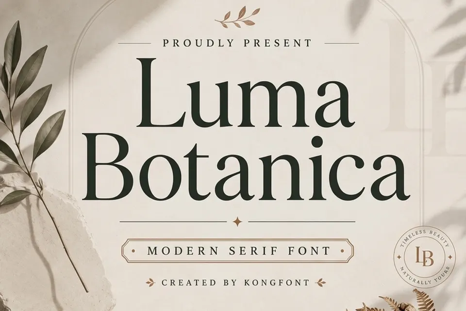 Luma Botanica – Modern Elegant Serif Font