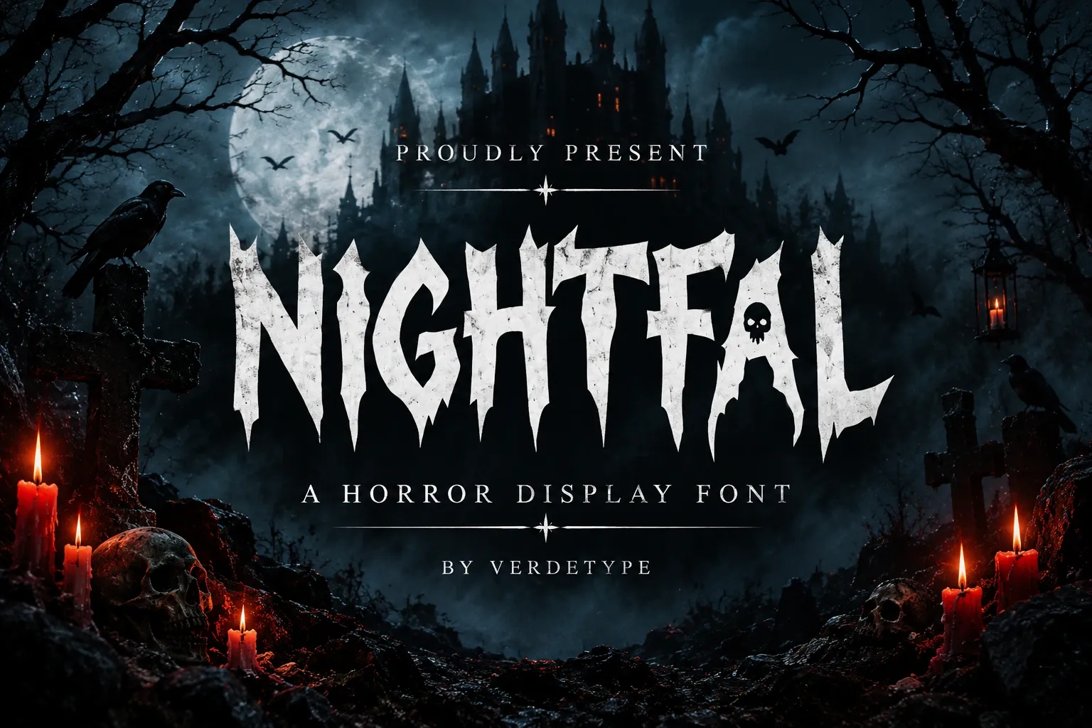 Nightfal Scary Halloween, Horror Movie & Gothic Display Font — image 1