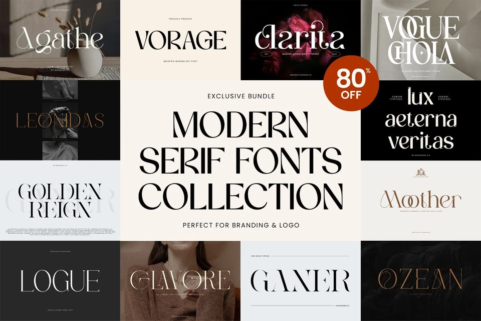 Modern Serif Fonts Bundle Collection
