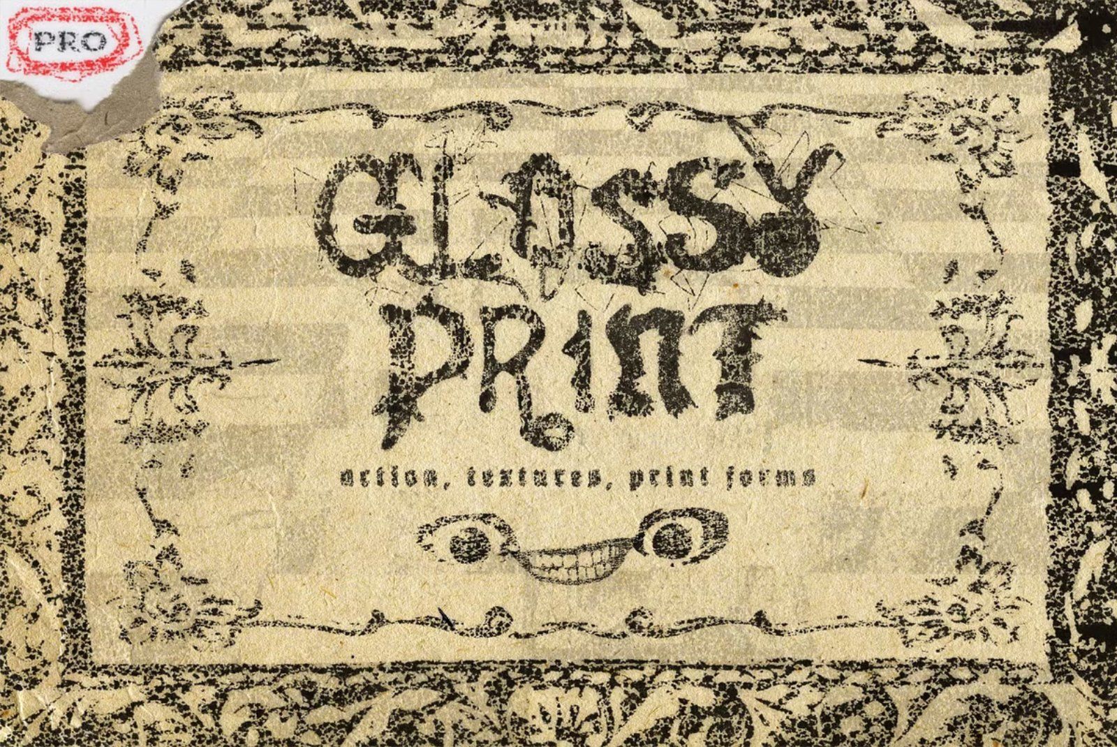 GLOSSY PRINT. Grunge action (V. pro)