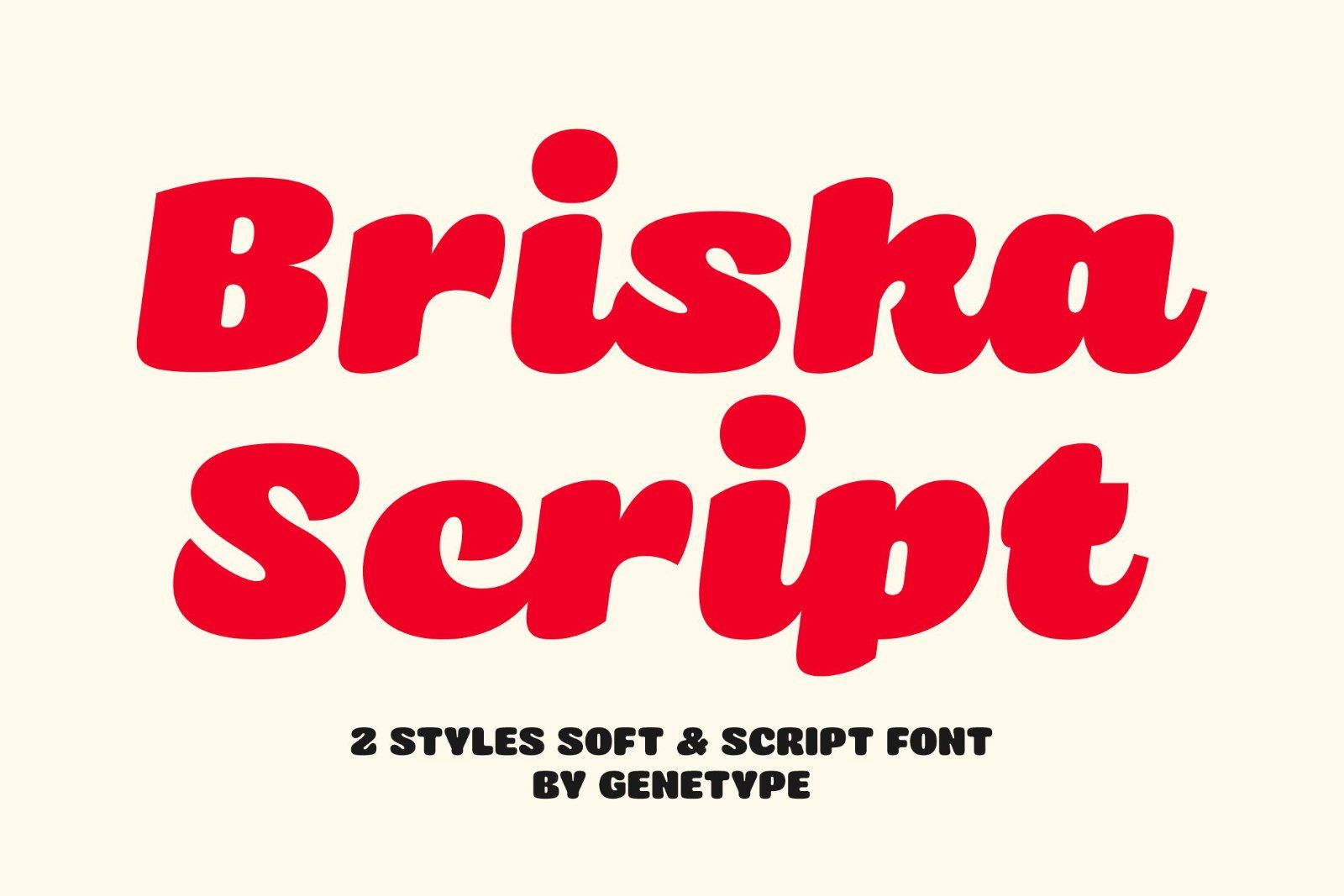Briska – Soft Playful Script and Sans Font Duo