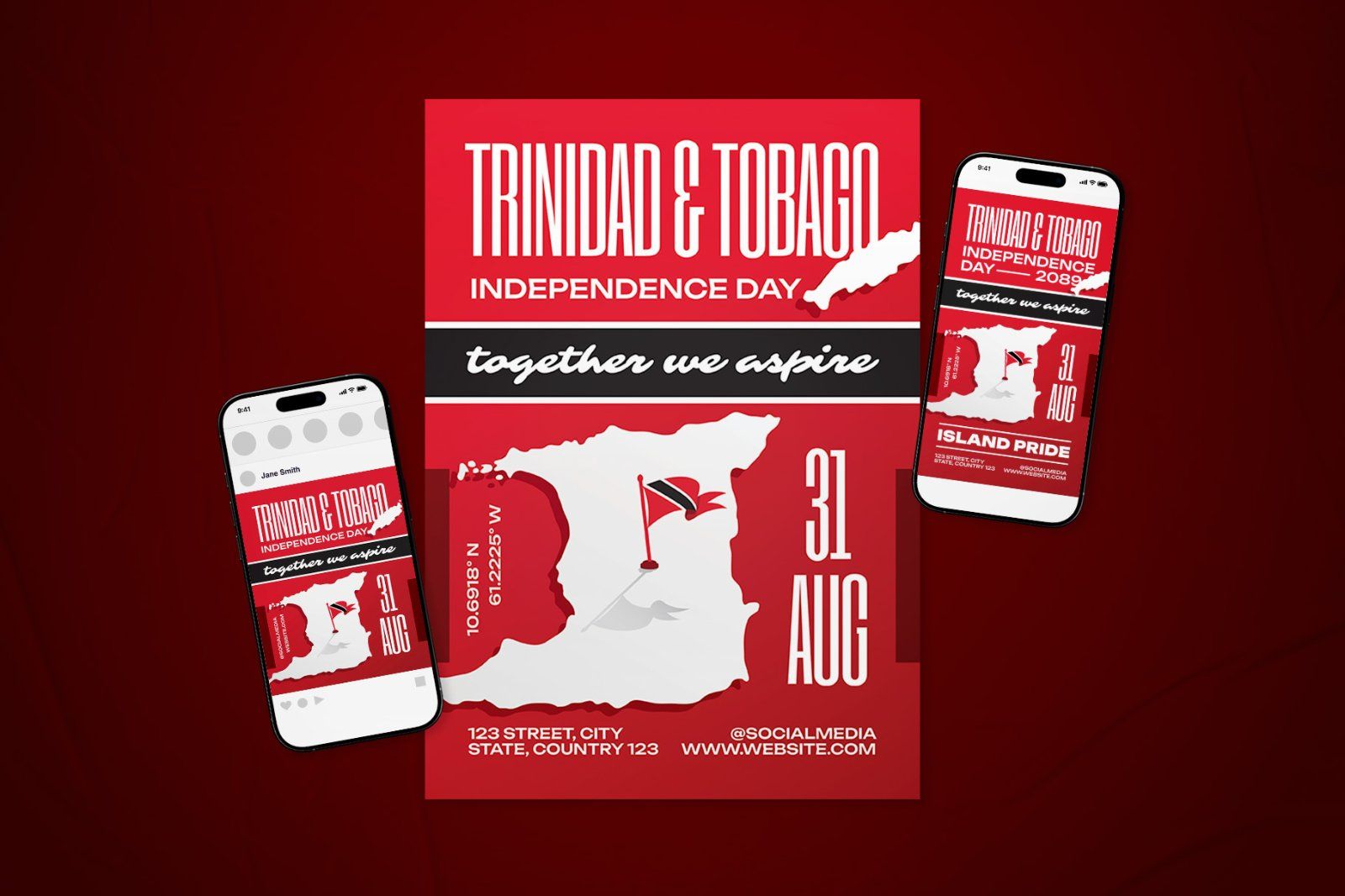 Trinidad & Tobago Independence Day Celebration Flyer Set — image 2