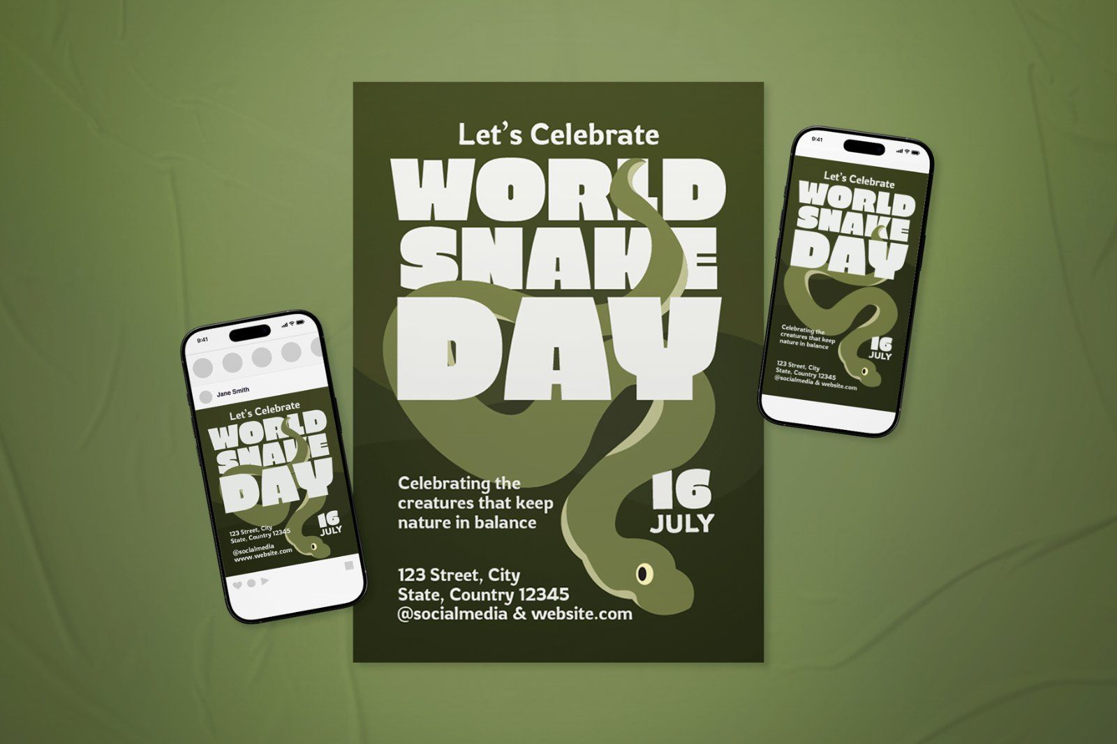 World Snake Day Event Flyer Set — image 2
