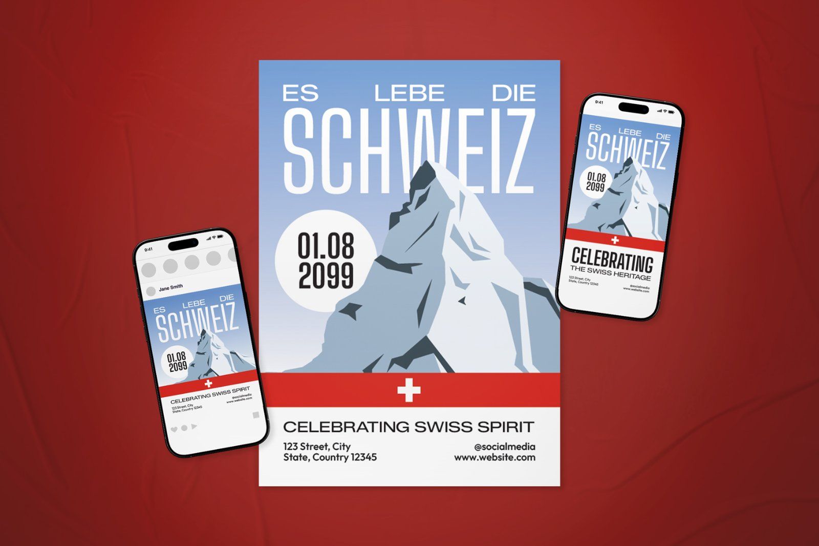 Switzerland National Day Event Flyer Set — image 2