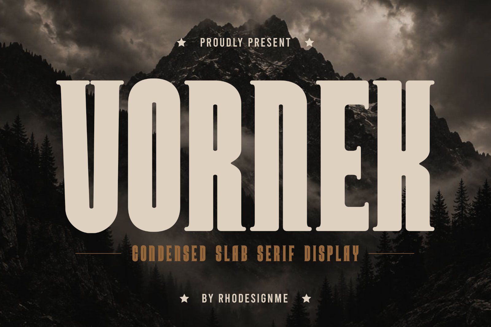 Vornek | Condensed Slab Serif Display Font — image 1