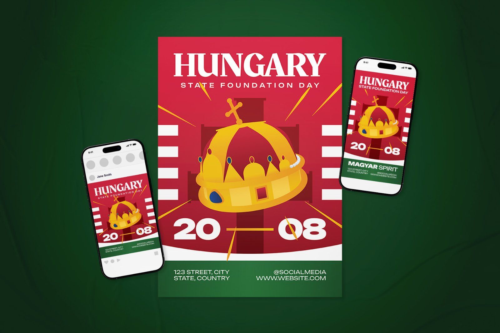 Hungary State Foundation Day Flyer — image 2