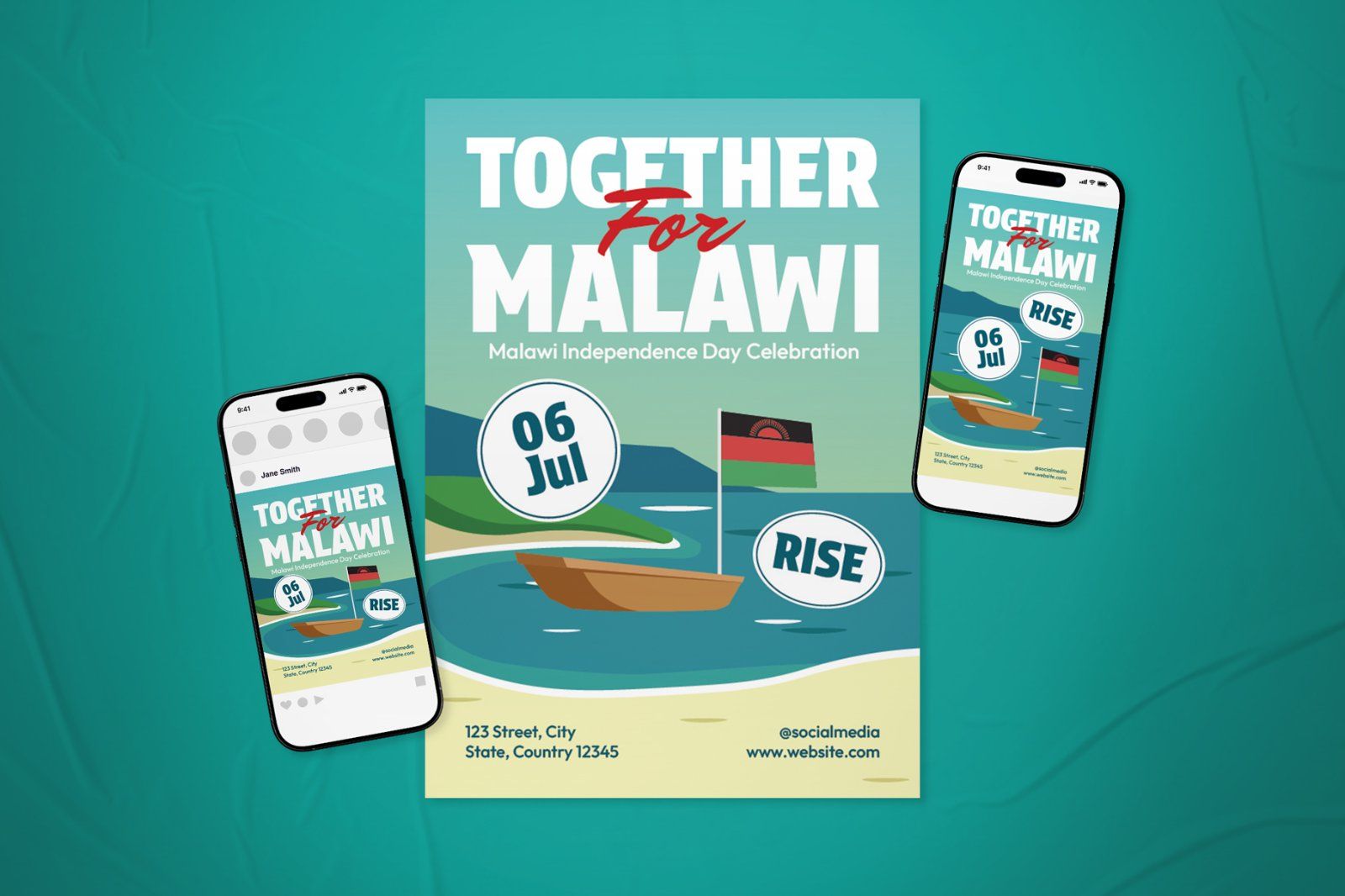 Malawi Independence Day Event Flyer Set — image 2