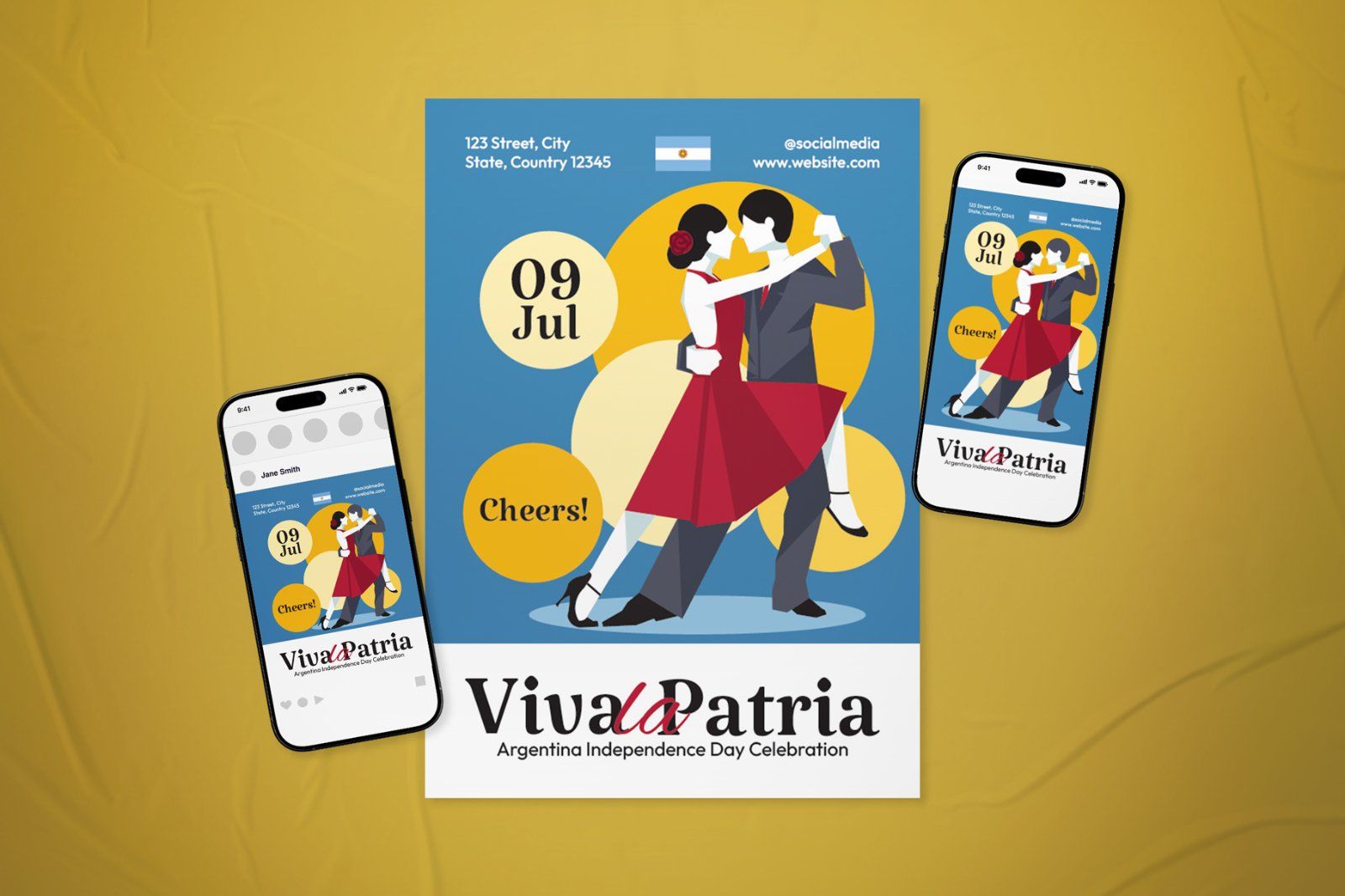 Argentina Independence Day Event Flyer Set — image 2
